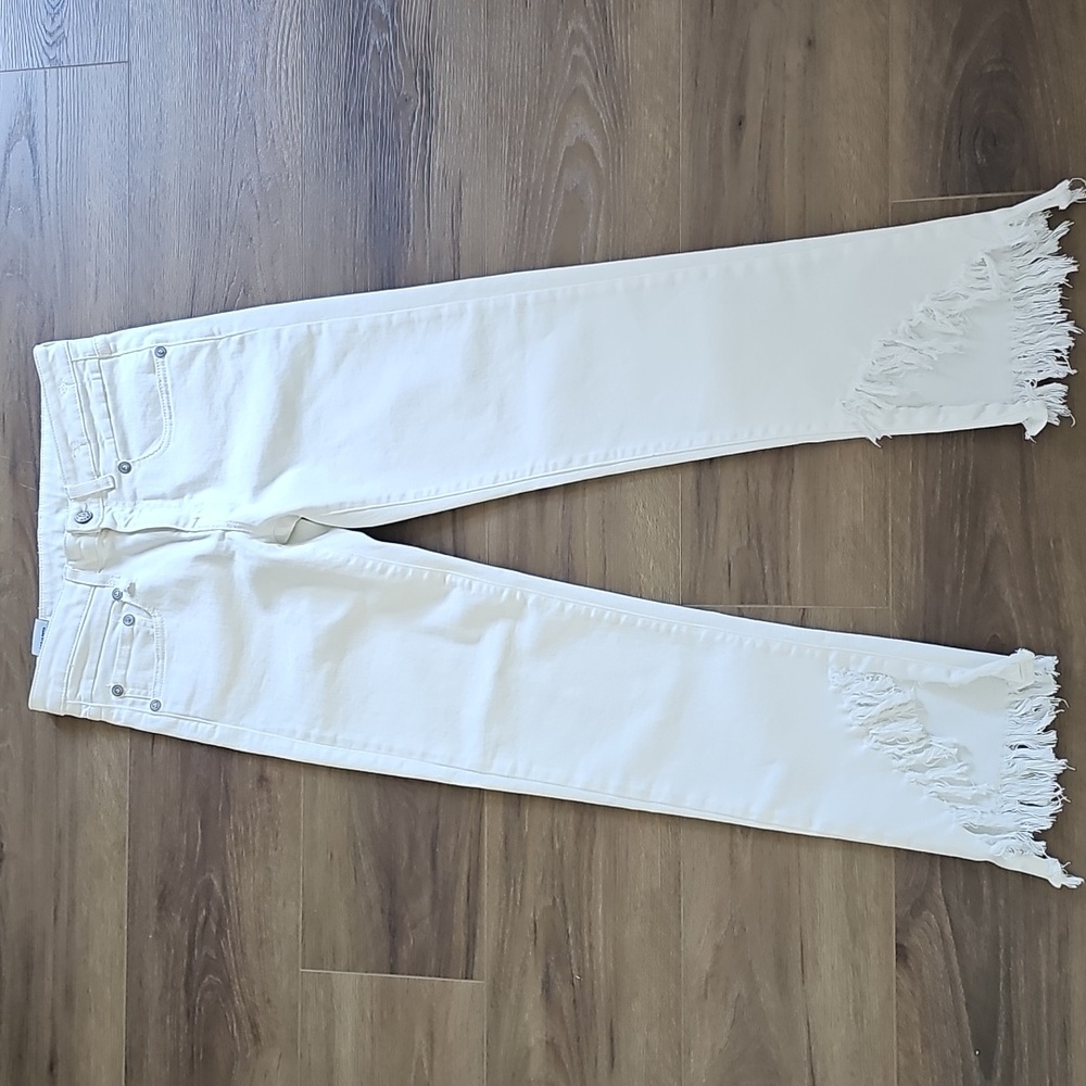 R13 Boy Straight With Spiral White Jeans Size 26 Made In Italy